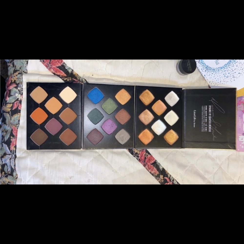 3 LimeLife Pallets. 2 eyeshadow, and 1 highlight.